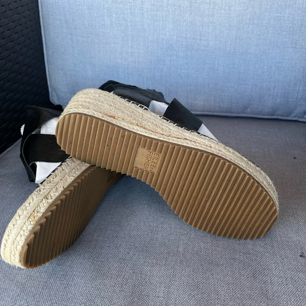 Eileen Fisher Black Espadrilles